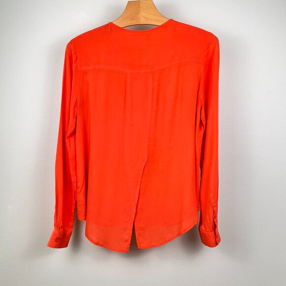 MAEVE Long Sleeve Button Up Coral Blouse - Picture 5 of 7
